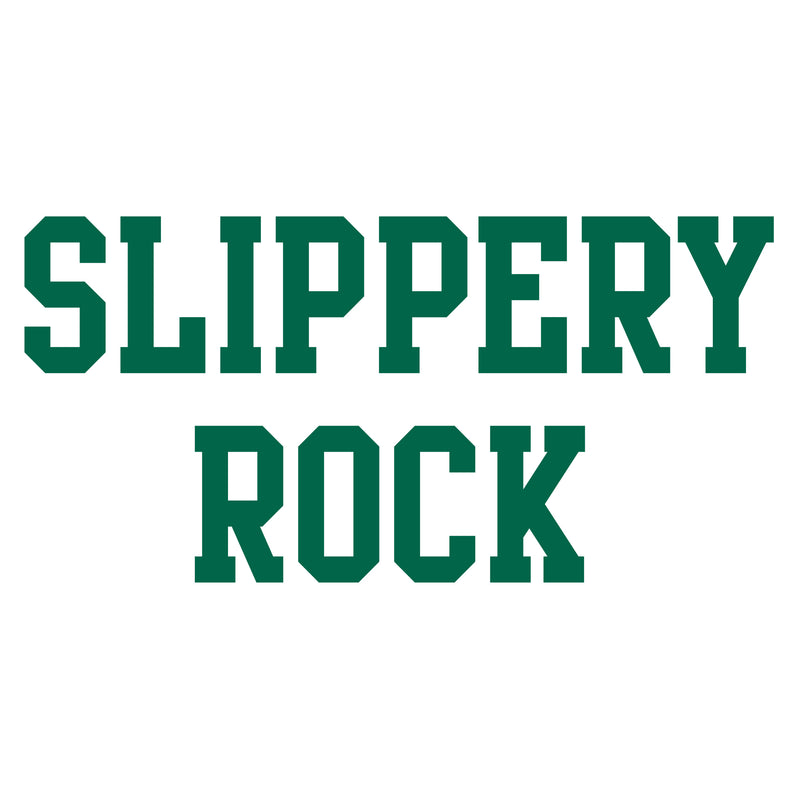 Slippery Rock University The Rock Basic Block Short Sleeve T Shirt - White