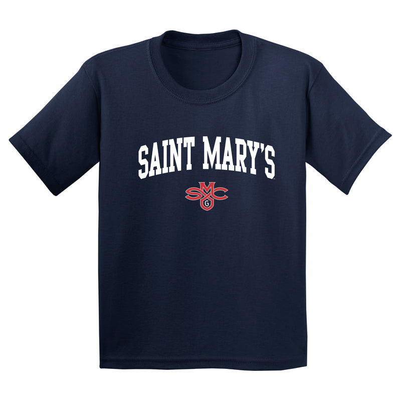 Saint Mary's College Gaels Arch Logo Youth T Shirt - Navy