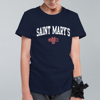 Saint Mary's College Gaels Arch Logo Youth T Shirt - Navy