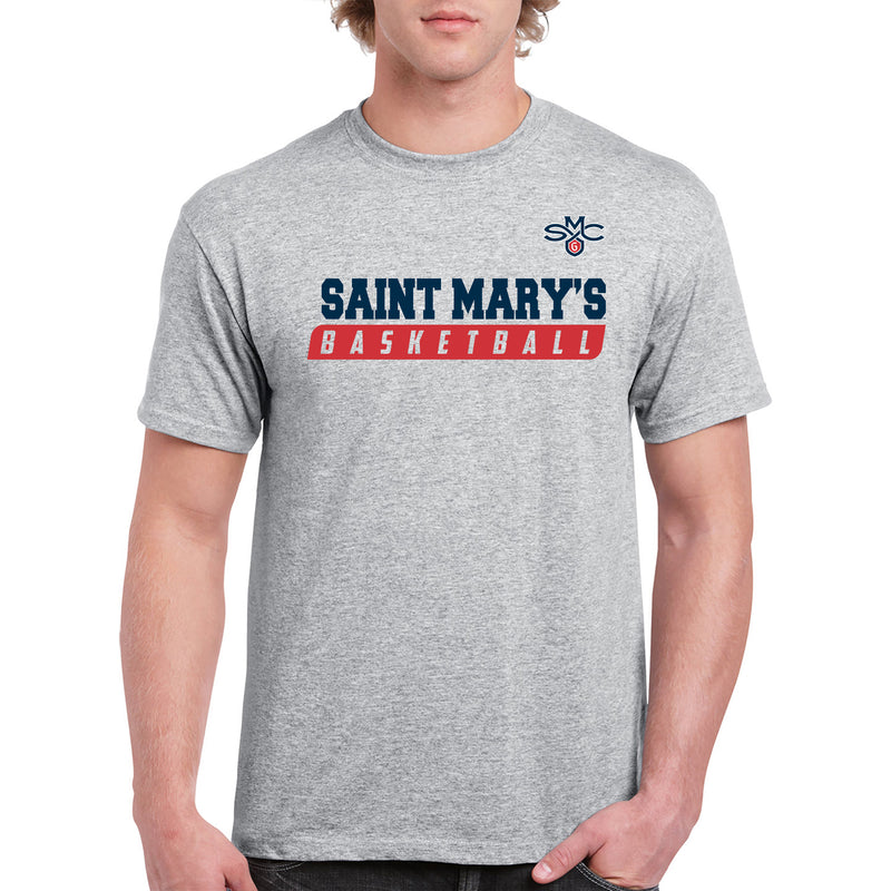 Saint Mary's College Gaels Basketball Slant T Shirt - Sport Grey