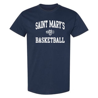 Saint Mary's College Gaels Arch Logo Basketball T Shirt - Navy