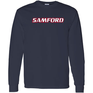 Samford Basic Block Long Sleeve - Navy