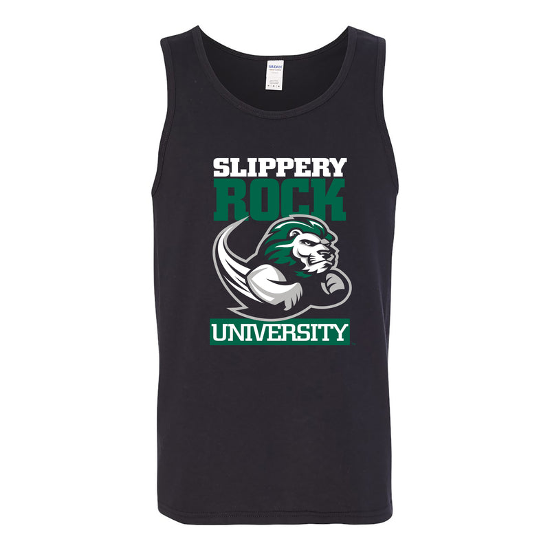 Slippery Rock University The Rock Primary Logo Tank Top - Black