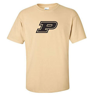 Purdue University Boilermakers Block P Short Sleeve T Shirt - Vegas Gold