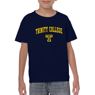 Trinity College Bantams Arch Logo Basic Cotton Youth Short Sleeve T Shirt - Navy