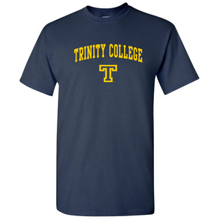 Trinity College Bantams Arch Logo Basic Cotton Short Sleeve T Shirt - Navy