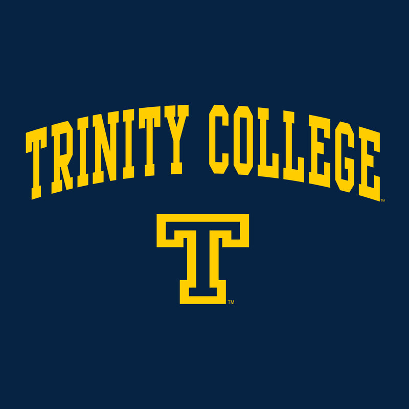 Trinity College Bantams Arch Logo Basic Cotton Womens Short Sleeve T Shirt - Navy