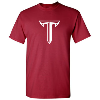 Troy University Trojans Primary Logo Cotton T-Shirt - Cardinal