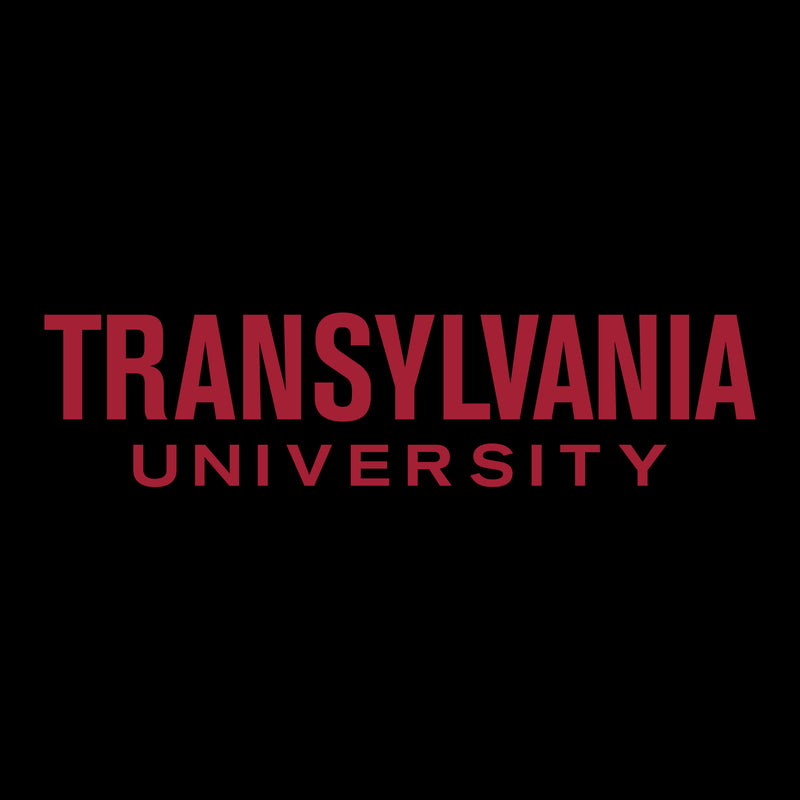 Transylvania University Pioneers Basic Block Womens Short Sleeve T Shirt - Black