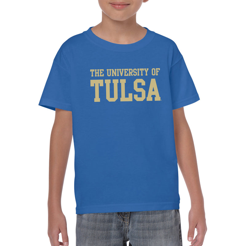 University of Tulsa Golden Hurricanes Basic Block Cotton Youth T-Shirt - Royal