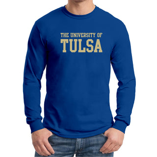 University of Tulsa Golden Hurricanes Basic Block Cotton Long Sleeve T-Shirt - Royal