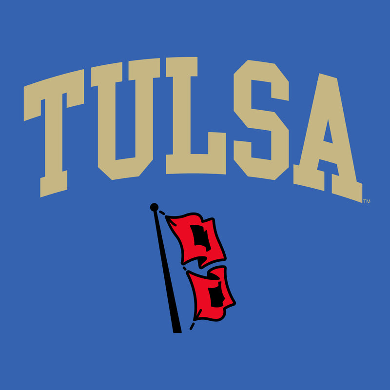 University of Tulsa Golden Hurricanes Arch Logo Cotton T-Shirt - Royal