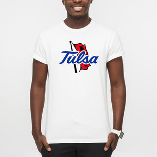 University of Tulsa Golden Hurricanes Primary Logo Cotton T-Shirt - White