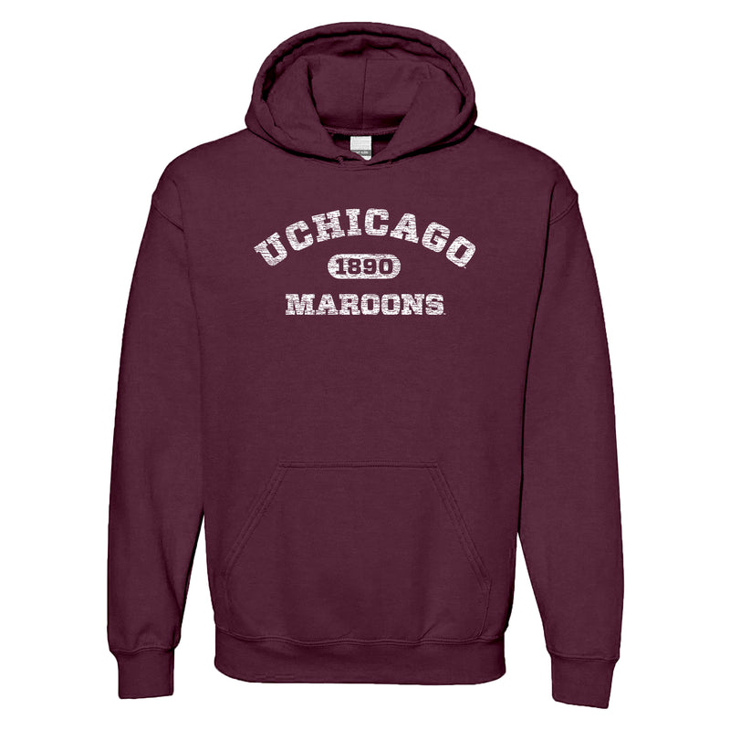 University of Chicago Maroons Athletic Arch Heavy Blend Hoodie - Maroon