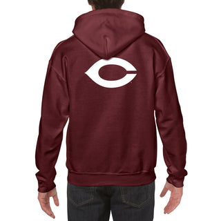 University of Chicago Maroons Front Back Print Heavy Blend Hoodie - Maroon