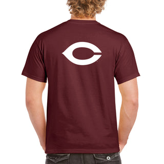 University of Chicago Maroons Front Back Print Short Sleeve T Shirt - Maroon