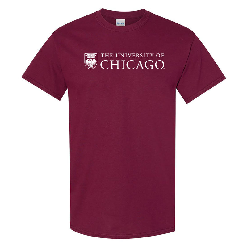 University of Chicago Maroons Institutional Logo Short Sleeve T Shirt - Maroon