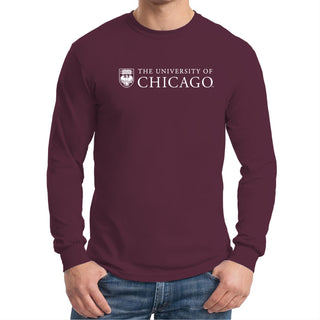 University of Chicago Maroons Institutional Logo Long Sleeve T Shirt - Maroon