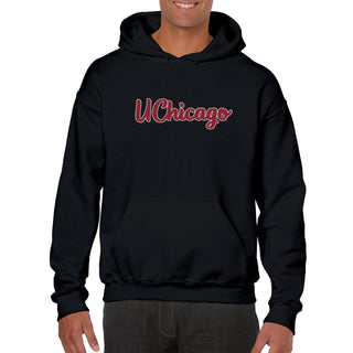 University of Chicago Maroons Basic Script Heavy Blend Hoodie - Black