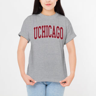 UChicago Maroons Mega Arch T-Shirt - Sport Grey