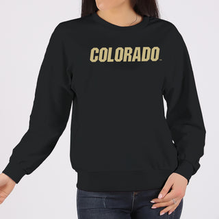 University of Colorado Buffaloes Basic Block Crewneck Sweatshirt - Black