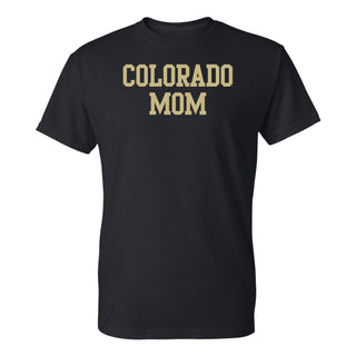 University of Colorado Buffaloes Basic Block Mom T Shirt - Black