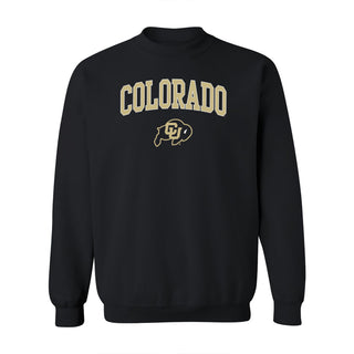 University of Colorado Buffaloes Arch Logo Crewneck Sweatshirt - Black