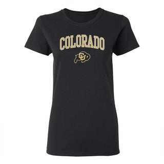 University of Colorado Buffaloes Arch Logo Women's T Shirt - Black