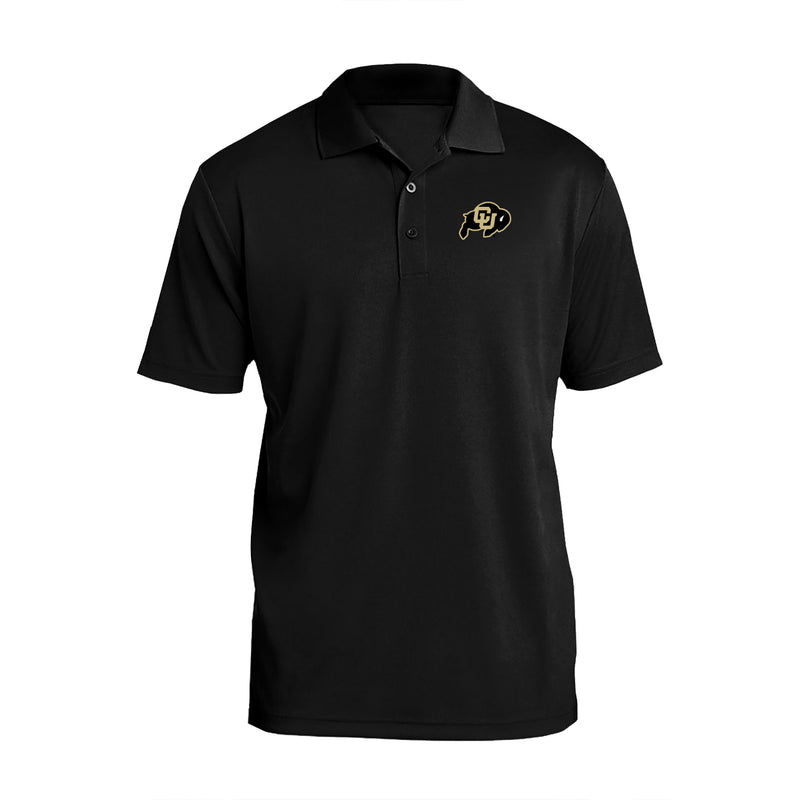 University of Colorado Buffaloes Primary Logo Left Chest Polo - Black