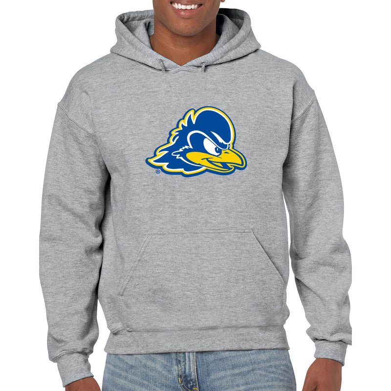 Delaware Blue Hens Primary Logo Hoodie - Sport Grey