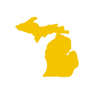 Michigan Silhouette Vinyl Decal 3"w - Maize