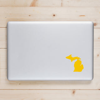 Michigan Silhouette Vinyl Decal 3"w - Maize