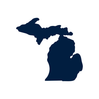 Michigan Silhouette Vinyl Decal 3"w - Navy