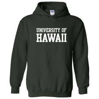 University of Hawaii Rainbow Warriors Basic Block Cotton Hoodie - Forest