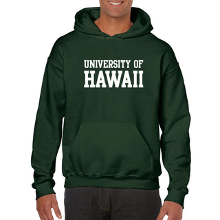 University of Hawaii Rainbow Warriors Basic Block Cotton Hoodie - Forest