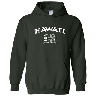 University of Hawaii Rainbow Warriors Arch Logo Cotton Hoodie - Forest