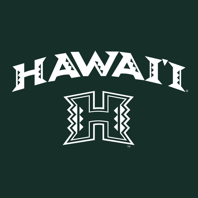 University of Hawaii Rainbow Warriors Arch Logo Cotton T-Shirt - Forest