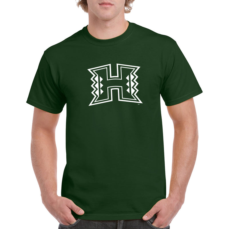 University of Hawaii Rainbow Warriors Primary Logo Cotton T-Shirt - Forest