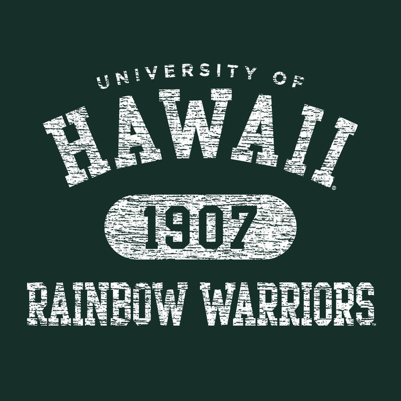 University of Hawaii Rainbow Warriors Athletic Arch Cotton Hoodie - Forest