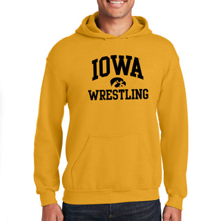 University of Iowa Hawkeyes Arch Logo Wrestling Hoodie - Gold