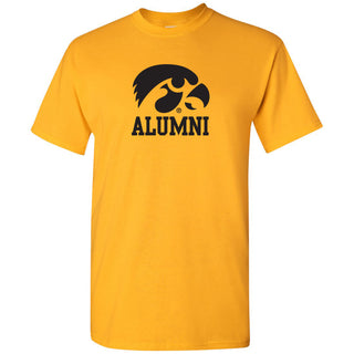 Primary Alumni Iowa Hawekyes Basic Cotton Short Sleeve T Shirt - Gold