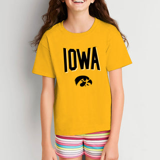 Iowa Hawkeyes Statement Block Youth T-Shirt - Gold