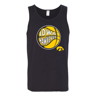 University of Iowa Hawkeyes Street Basketball Heavy Cotton Tank Top - Black