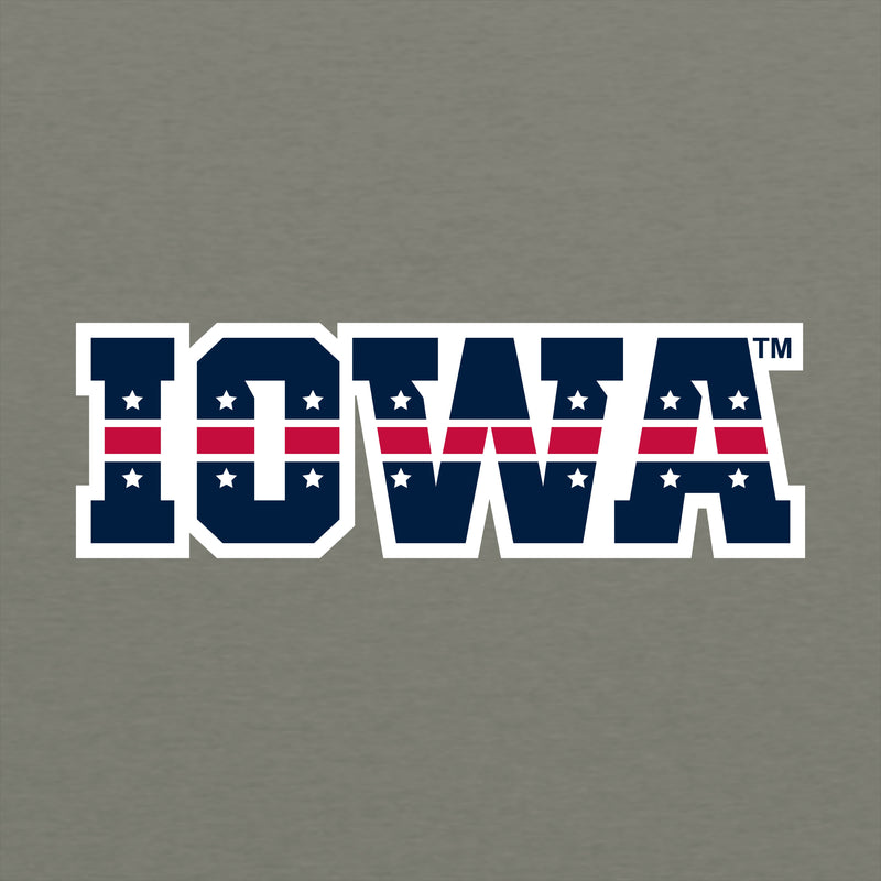 Iowa Hawkeyes Patriotic Wordmark T Shirt