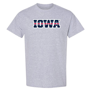 Iowa Hawkeyes Patriotic Wordmark T Shirt