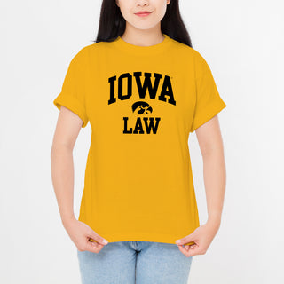 University of Iowa Hawkeyes Arch Logo Law Short Sleeve T Shirt - Gold