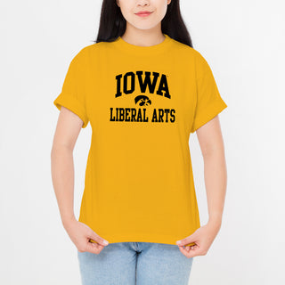 University of Iowa Hawkeyes Arch Logo Liberal Arts Short Sleeve T Shirt - Gold