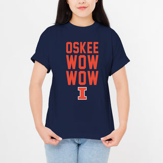 Illinois Fighting Illini Fight Song Sport Cotton T-Shirt - Navy