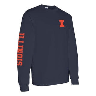 Illinois Double Sleeve Long Sleeve - Navy