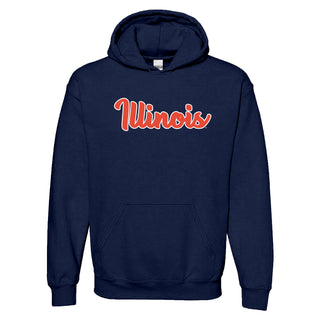 University of Illinois Fighting Illini Basic Script Cotton Hoodie - Navy